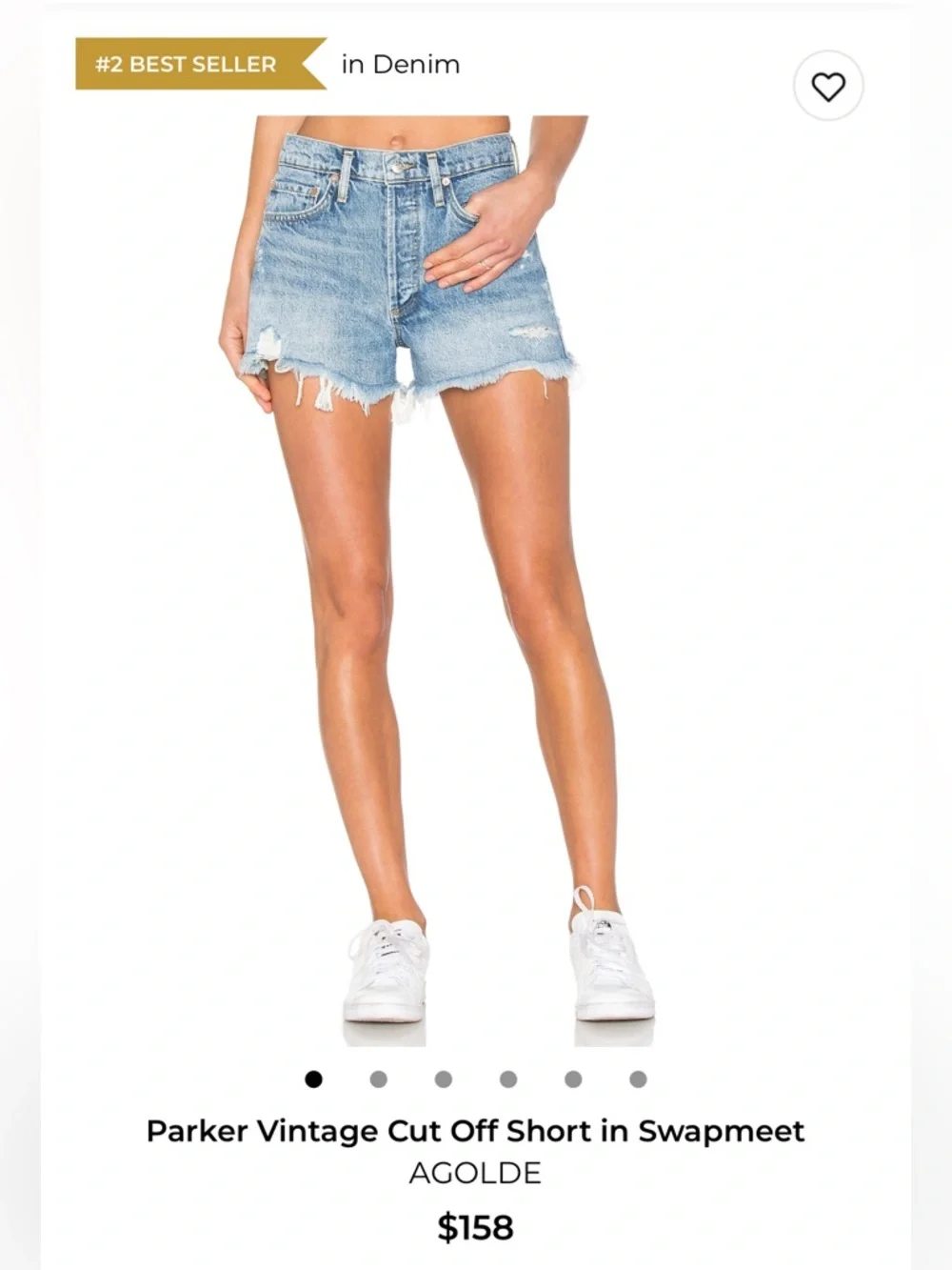 AGOLDE Parker Vintage Cut Off Shorts - Picture 8 of 14